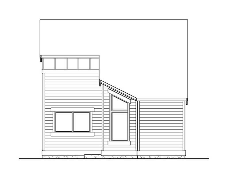 Home Plan Rear Elevation of this 3-Bedroom,1460 Sq Ft Plan -115-1019