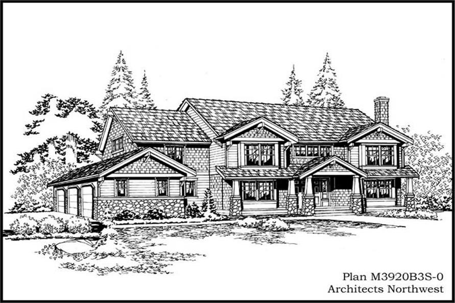 4-Bedroom, 4010 Sq Ft Ranch Home Plan - 115-1027 - Main Exterior
