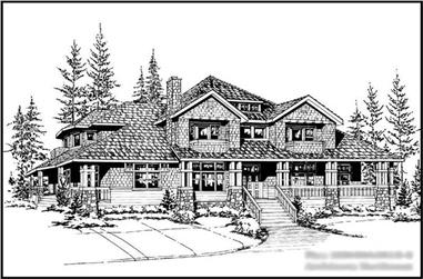 3-Bedroom, 3650 Sq Ft Country Home Plan - 115-1037 - Main Exterior