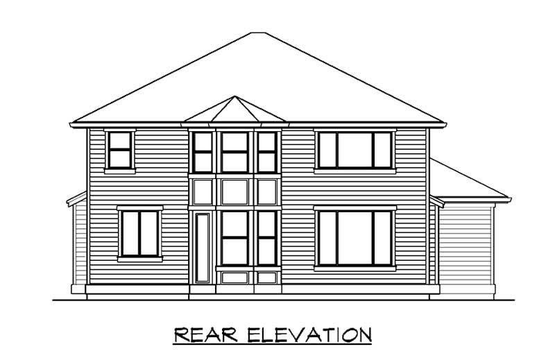 Home Plan Rear Elevation of this 3-Bedroom,2544 Sq Ft Plan -115-1048