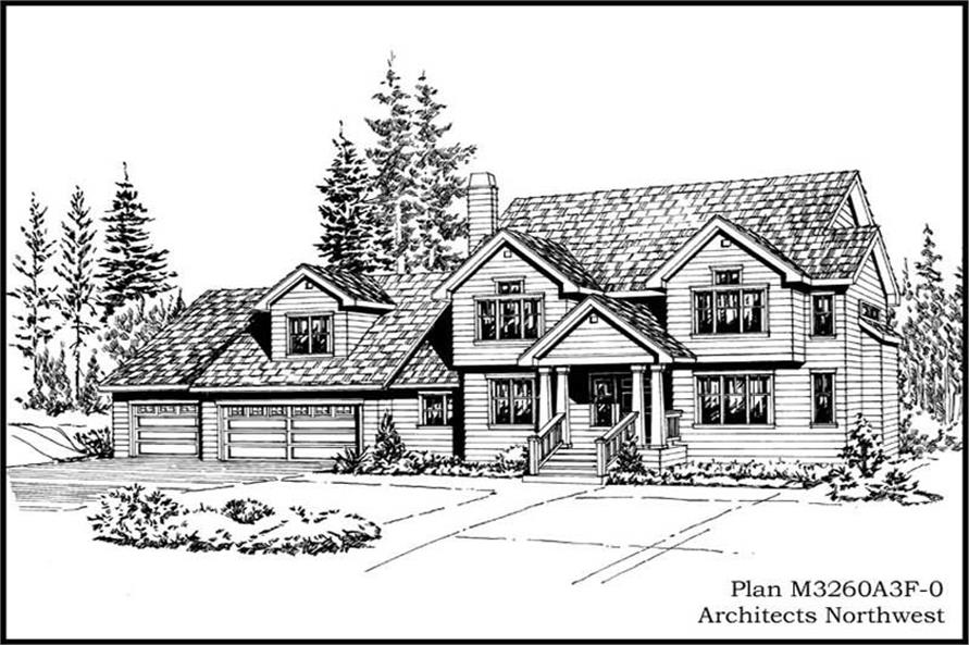 4-Bedroom, 3260 Sq Ft Ranch Home Plan - 115-1051 - Main Exterior