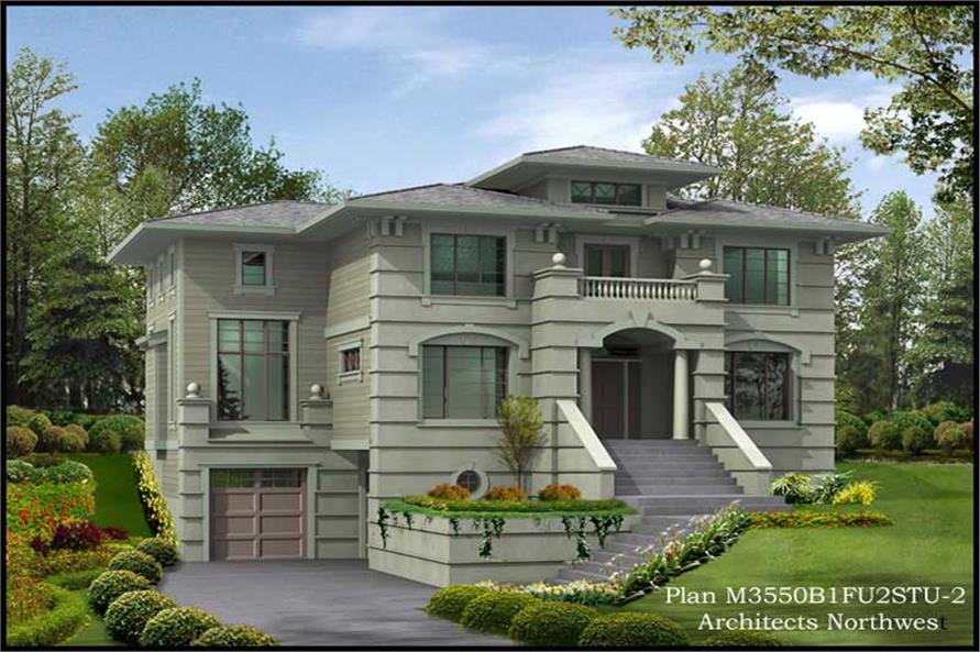 Front Elevation of this 5-Bedroom,3800 Sq Ft Plan -3800