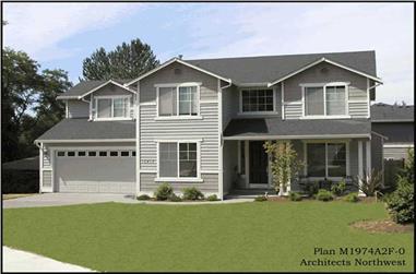 3-Bedroom, 1974 Sq Ft Multi-Level House Plan - 115-1066 - Front Exterior