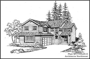3-Bedroom, 1743 Sq Ft Multi-Level House Plan - 115-1075 - Front Exterior