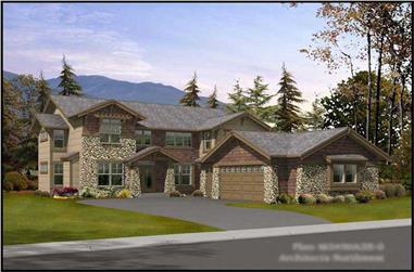 4-Bedroom, 3450 Sq Ft Multi-Level House Plan - 115-1079 - Front Exterior