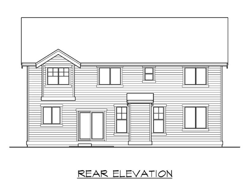 Home Plan Rear Elevation of this 3-Bedroom,2819 Sq Ft Plan -115-1084
