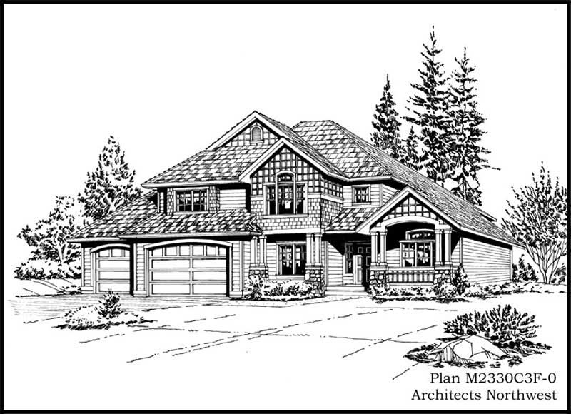 Front View of this 3-Bedroom, 2330 Sq Ft Plan - 115-1103