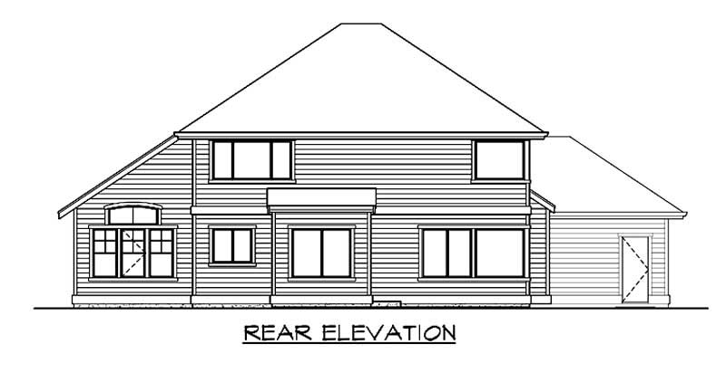 Home Plan Rear Elevation of this 3-Bedroom,2330 Sq Ft Plan -115-1103