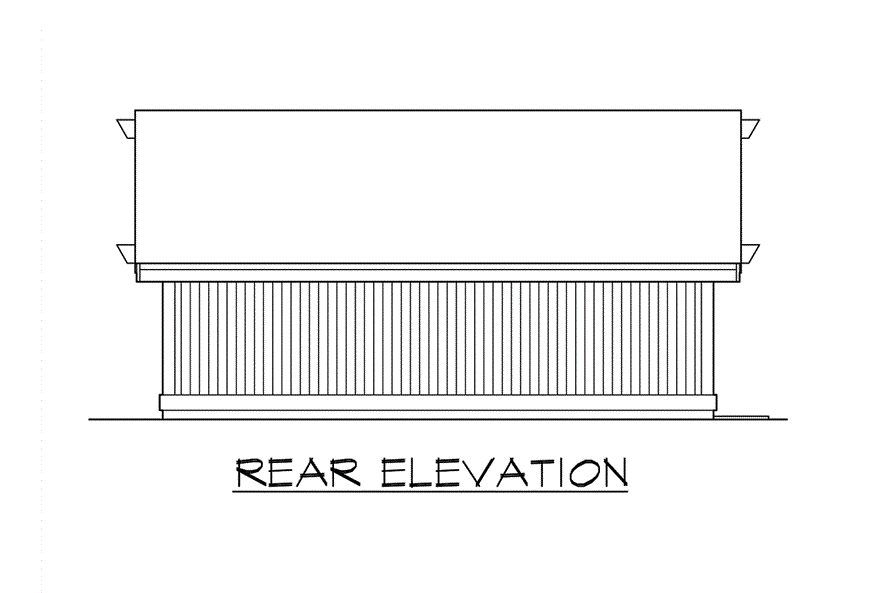115-1111: Home Plan Rear Elevation