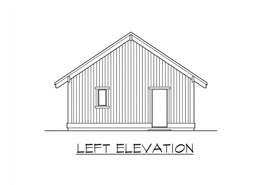 115-1111: Home Plan Left Elevation