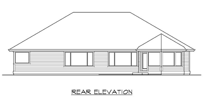Home Plan Rear Elevation of this 3-Bedroom,2550 Sq Ft Plan -115-1134