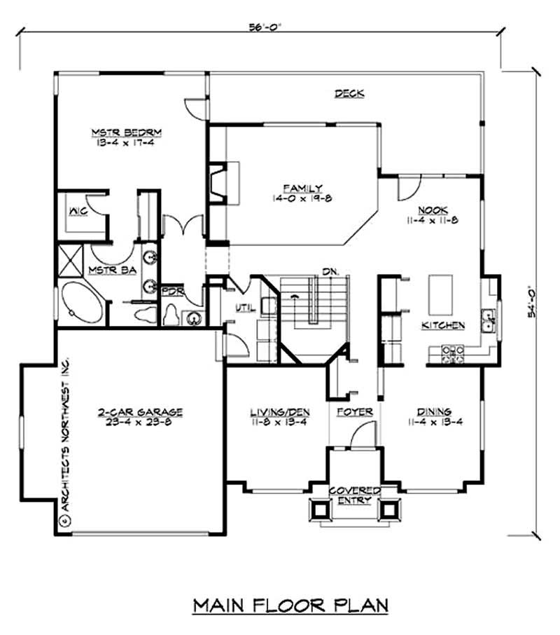 Floor Plan First Story of Mediterranean Plan #115-1145