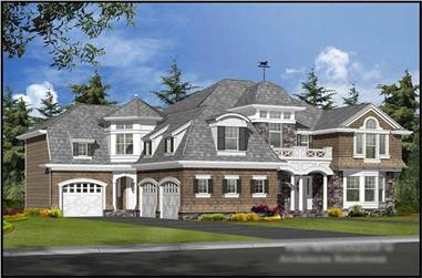 4-Bedroom, 4625 Sq Ft Colonial House Plan - 115-1160 - Front Exterior