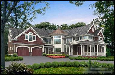 3-Bedroom, 4365 Sq Ft Country Home Plan - 115-1163 - Main Exterior