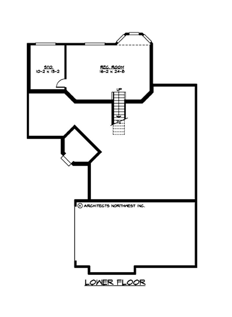 Floor Plan Basement of European Plan #115-1171