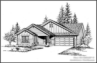 2-Bedroom, 1428 Sq Ft Ranch House Plan - 115-1177 - Front Exterior