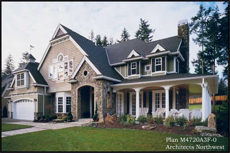 Front View of this 4-Bedroom,4720 Sq Ft Plan -115-1187