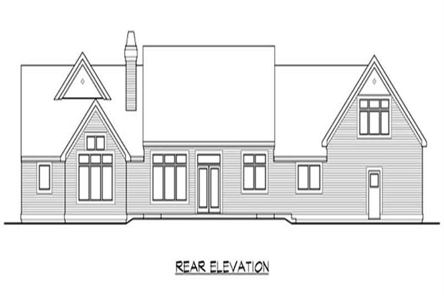Home Plan Rear Elevation of this 3-Bedroom,2930 Sq Ft Plan -115-1203