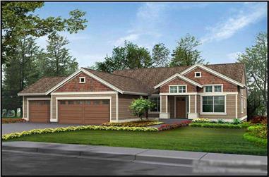 5-Bedroom, 2575 Sq Ft Ranch House Plan - 115-1207 - Front Exterior