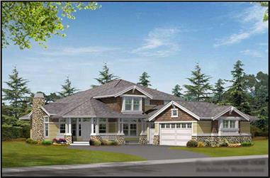 5-Bedroom, 3915 Sq Ft Ranch House Plan - 115-1210 - Front Exterior