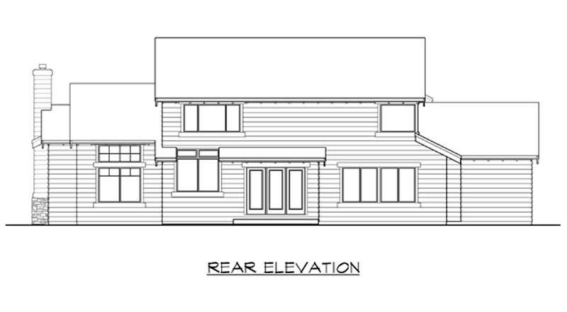 Home Plan Rear Elevation of this 3-Bedroom,2720 Sq Ft Plan -115-1220