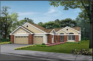 3-Bedroom, 2135 Sq Ft Ranch House Plan - 115-1224 - Front Exterior