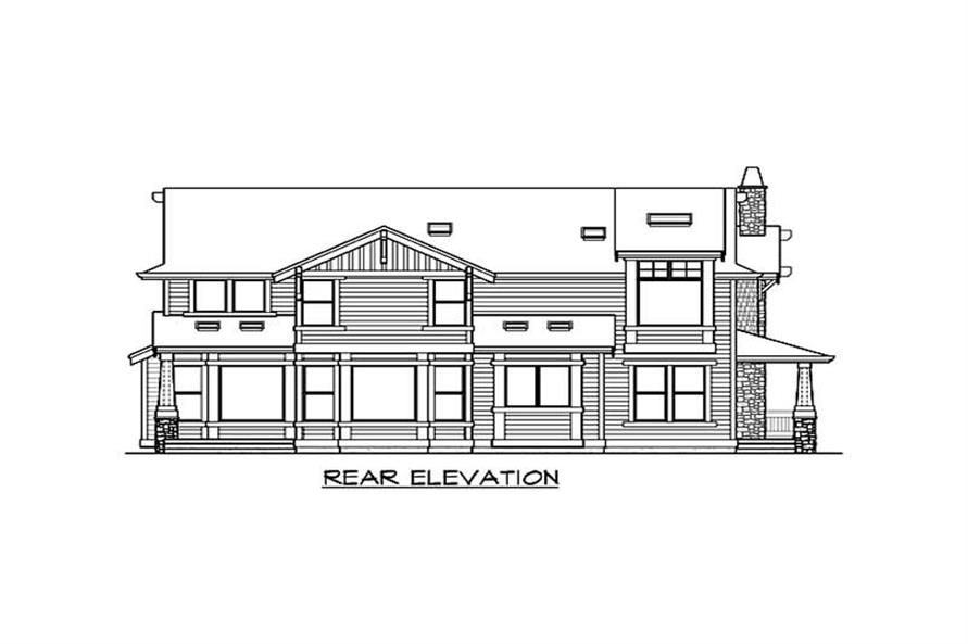 Home Plan Rear Elevation of this 4-Bedroom,4379 Sq Ft Plan -115-1244
