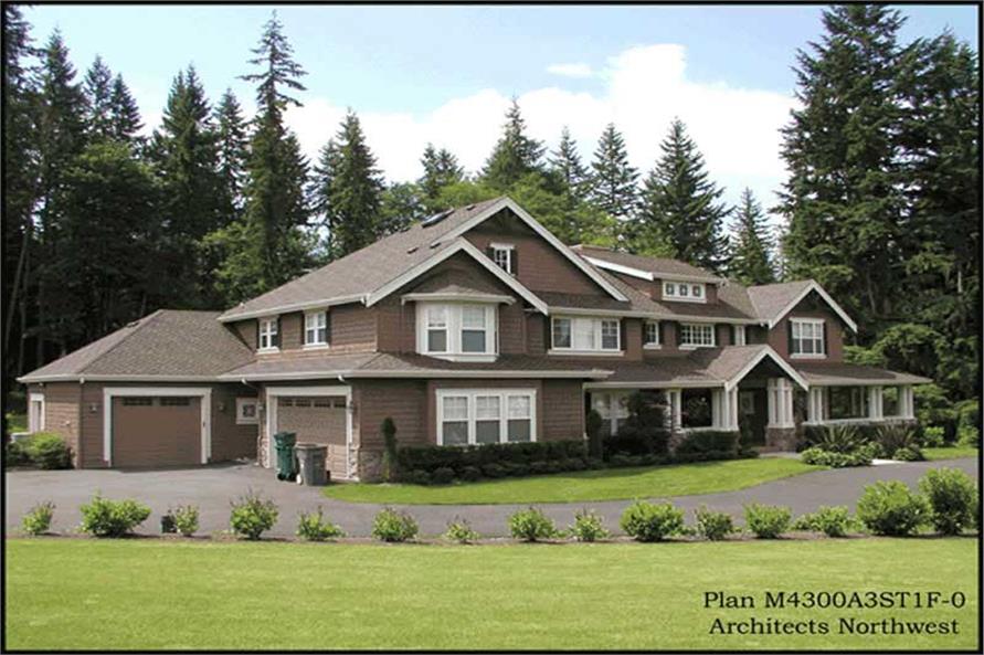 Exterior Photo of this 4-Bedroom,4300 Sq Ft Plan -4300