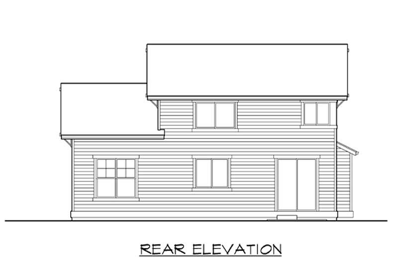 Home Plan Rear Elevation of this 3-Bedroom,2222 Sq Ft Plan -115-1252