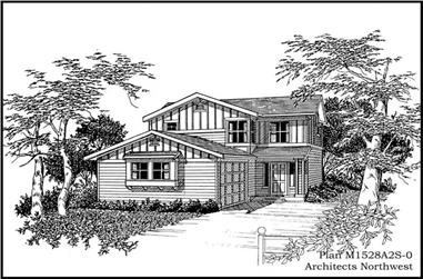 3-Bedroom, 1528 Sq Ft Multi-Level House Plan - 115-1254 - Front Exterior