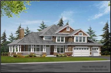 4-Bedroom, 4835 Sq Ft Country House Plan - 115-1272 - Front Exterior
