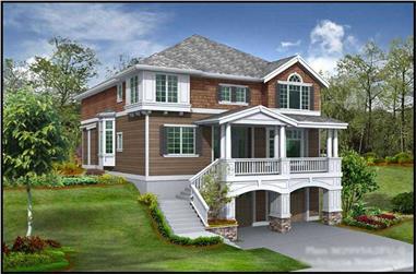 3-Bedroom, 2995 Sq Ft Ranch House Plan - 115-1276 - Front Exterior