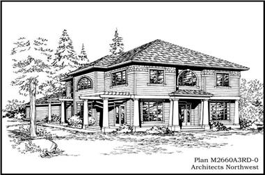 4-Bedroom, 2660 Sq Ft Colonial Home Plan - 115-1284 - Main Exterior
