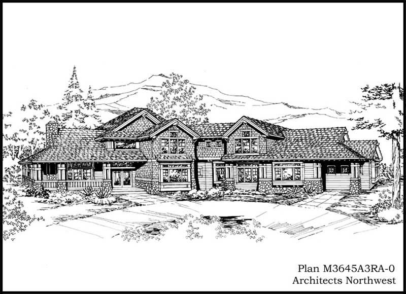 Front Elevation of this 3-Bedroom,3645 Sq Ft Plan -3645