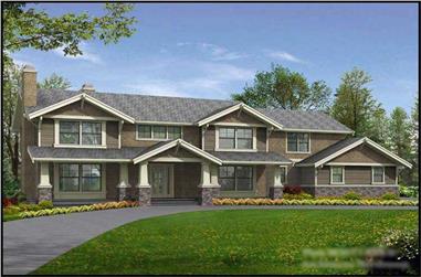 4-Bedroom, 3671 Sq Ft Ranch House Plan - 115-1287 - Front Exterior