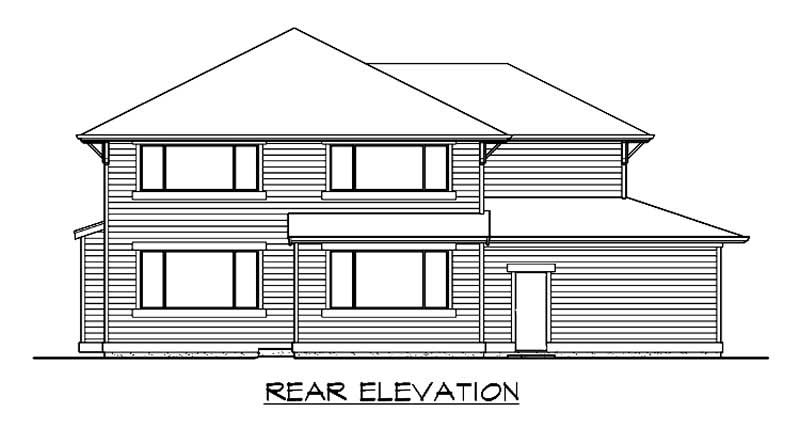 Home Plan Rear Elevation of this 3-Bedroom,2540 Sq Ft Plan -115-1320