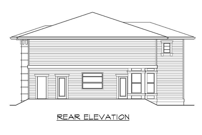 Home Plan Rear Elevation of this 3-Bedroom,3550 Sq Ft Plan -115-1331