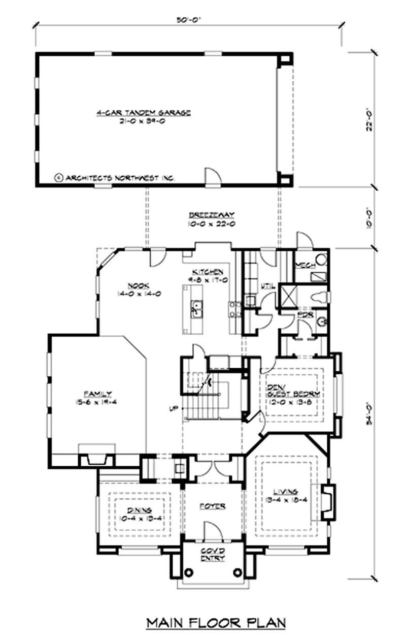 Floor Plan First Story of European Plan #115-1331