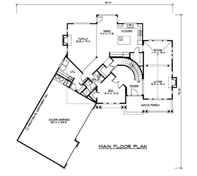Shingle Floor Plan 4 Bedrms, 3 Baths 2925 Sq Ft 1151338