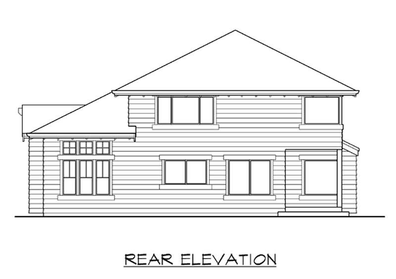 Home Plan Rear Elevation of this 3-Bedroom,2325 Sq Ft Plan -115-1349