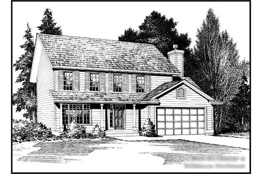 Traditional Colonial  House  Plans  Home Design CD 