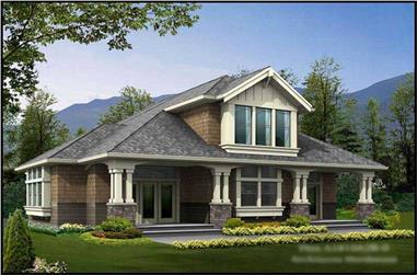 1-Bedroom, 585 Sq Ft Colonial Home Plan - 115-1369 - Main Exterior