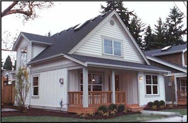 2-Bedroom, 1000 Sq Ft Bungalow Home Plan - 115-1371 - Main Exterior