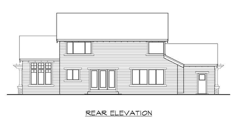 Home Plan Rear Elevation of this 3-Bedroom,2465 Sq Ft Plan -115-1383