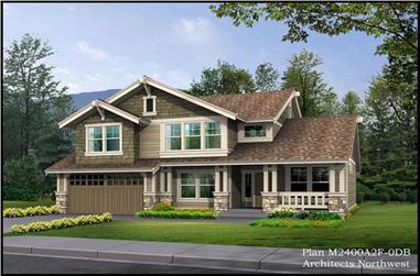 3-Bedroom, 3585 Sq Ft Ranch House Plan - 115-1385 - Front Exterior