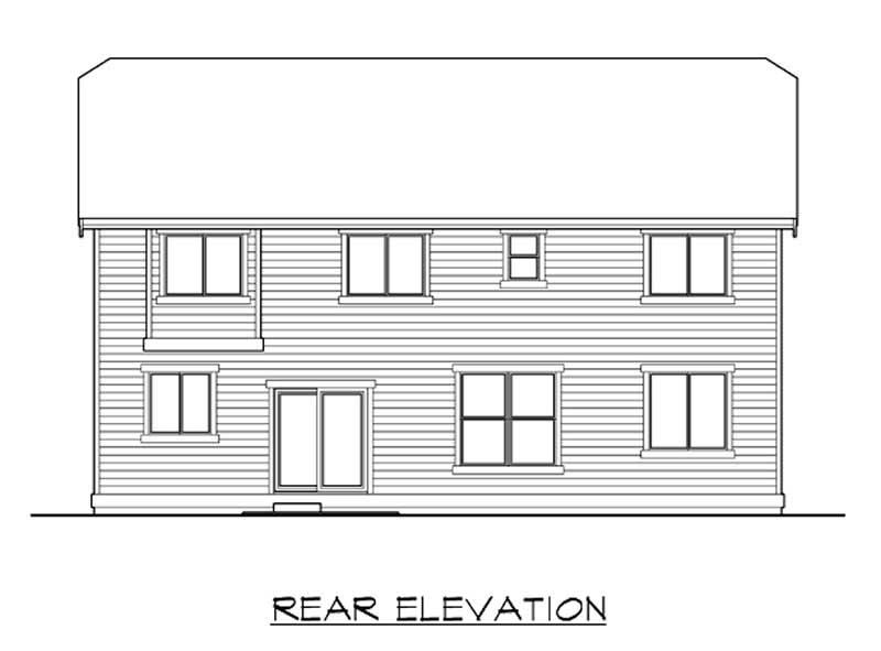 Home Plan Rear Elevation of this 3-Bedroom,2819 Sq Ft Plan -115-1386