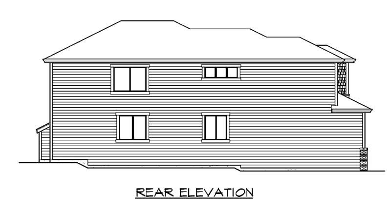 Home Plan Rear Elevation of this 3-Bedroom,2333 Sq Ft Plan -115-1389
