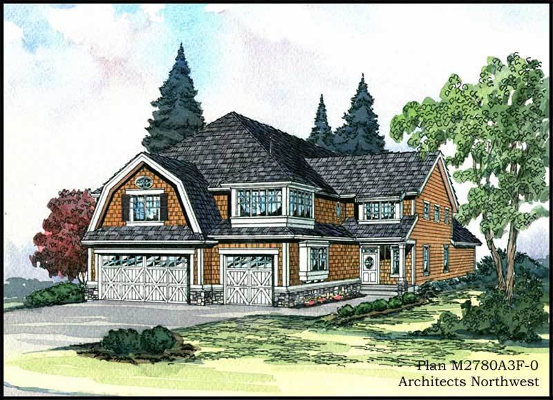 Front View of this 4-Bedroom, 2780 Sq Ft Plan - 115-1396