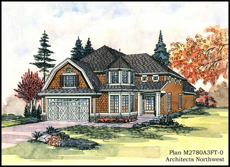 Front View of this 4-Bedroom, 2805 Sq Ft Plan - 115-1397