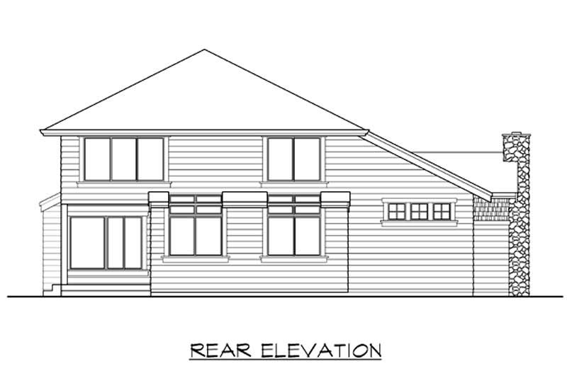 Home Plan Rear Elevation of this 3-Bedroom,2785 Sq Ft Plan -115-1399